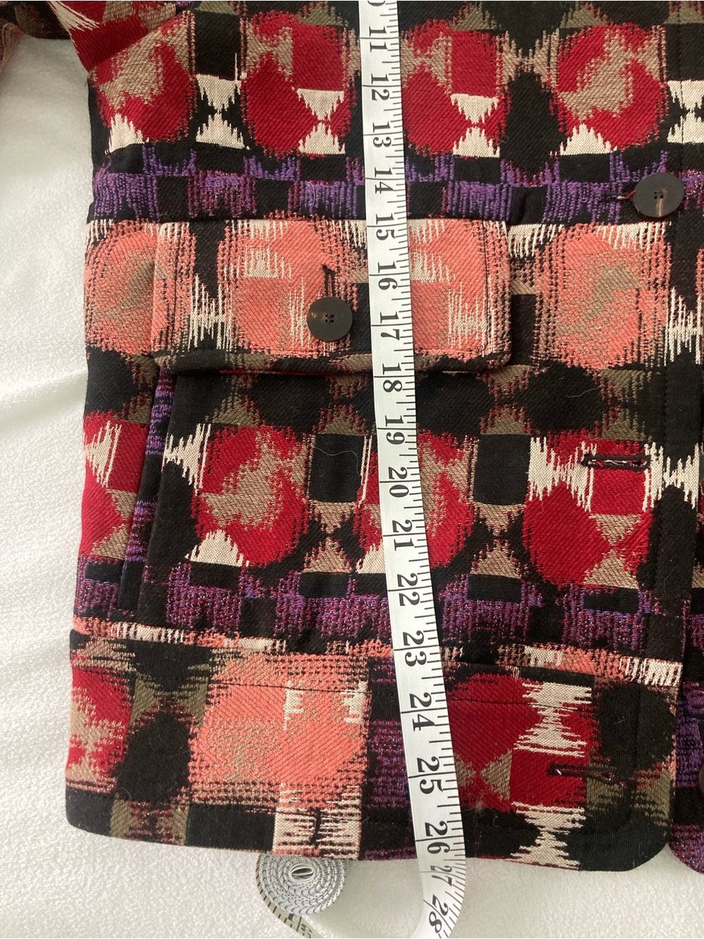 Sezane Leo Coat Jacquard Rose size 34 - Picture 8 of 9